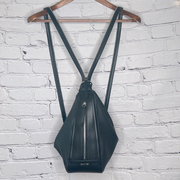 Calvin Klein Moss Black Convertible Sling Bag Excellent Condition - Picture 1 of 16